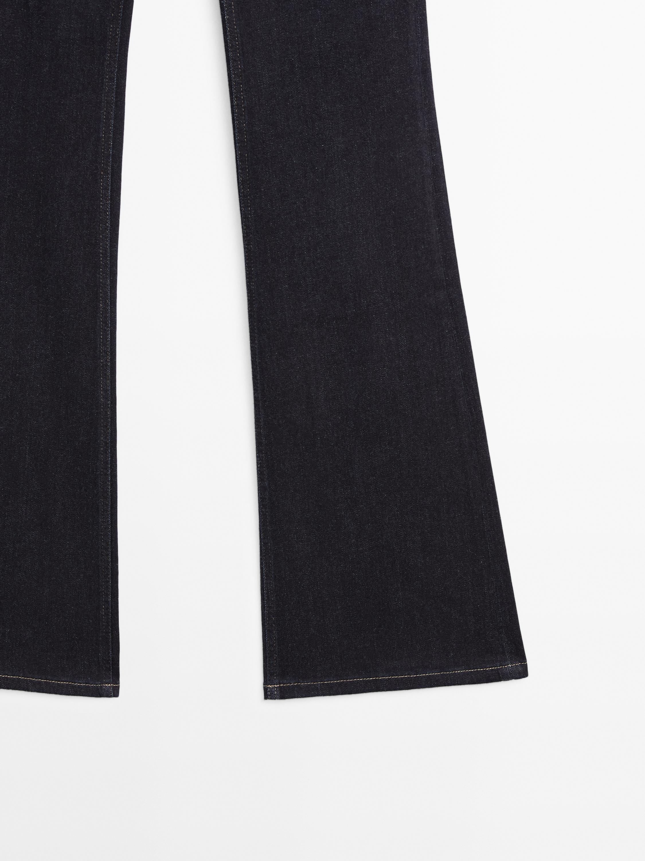 High waist bell bottom skinny jeans